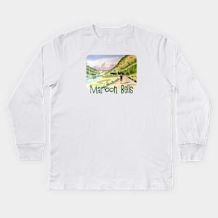 Maroon Bells, Colorado Kids Long Sleeve T-Shirt